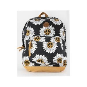 O'Neill Black and White Backpack with Floral Design